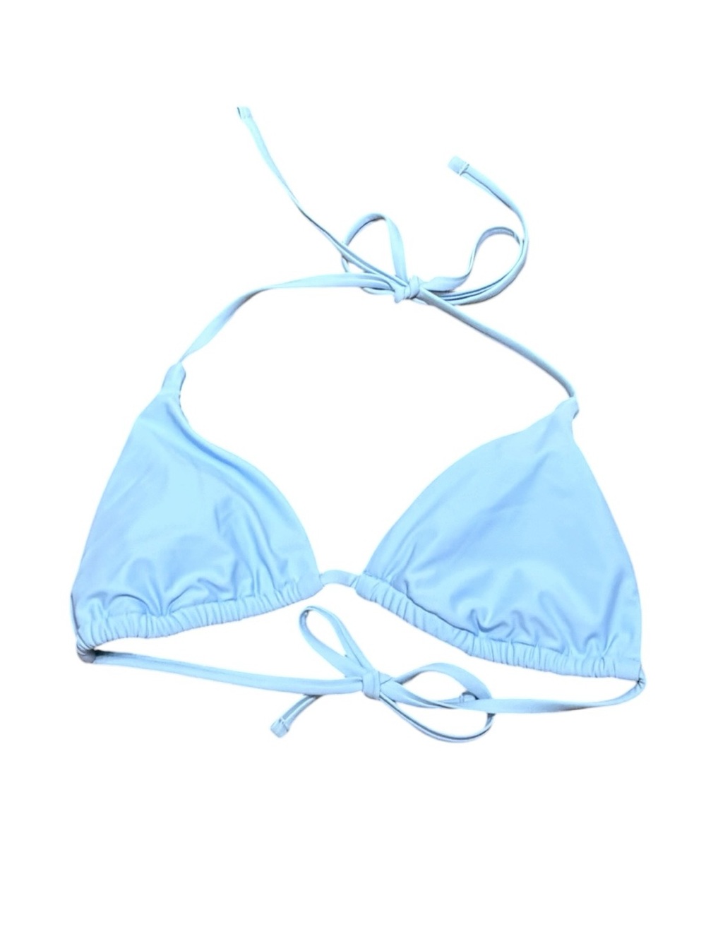 Shade & Shore Light Blue Triangle Bikini‎ Top